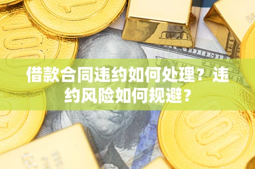 济南借款合同违约如何处理？违约风险如何规避？