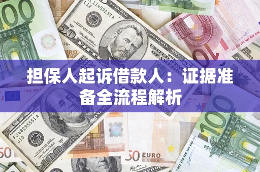 济南担保人起诉借款人：证据准备全流程解析