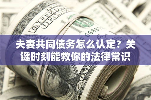 济南夫妻共同债务怎么认定？关键时刻能救你的法律常识